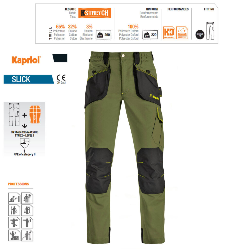 ΠΑΝΤΕΛΟΝΙ ΕΡΓΑΣΙΑΣ SLICK ΠΡΑΣΙΝΟ (L)   35332 KAPRIOL