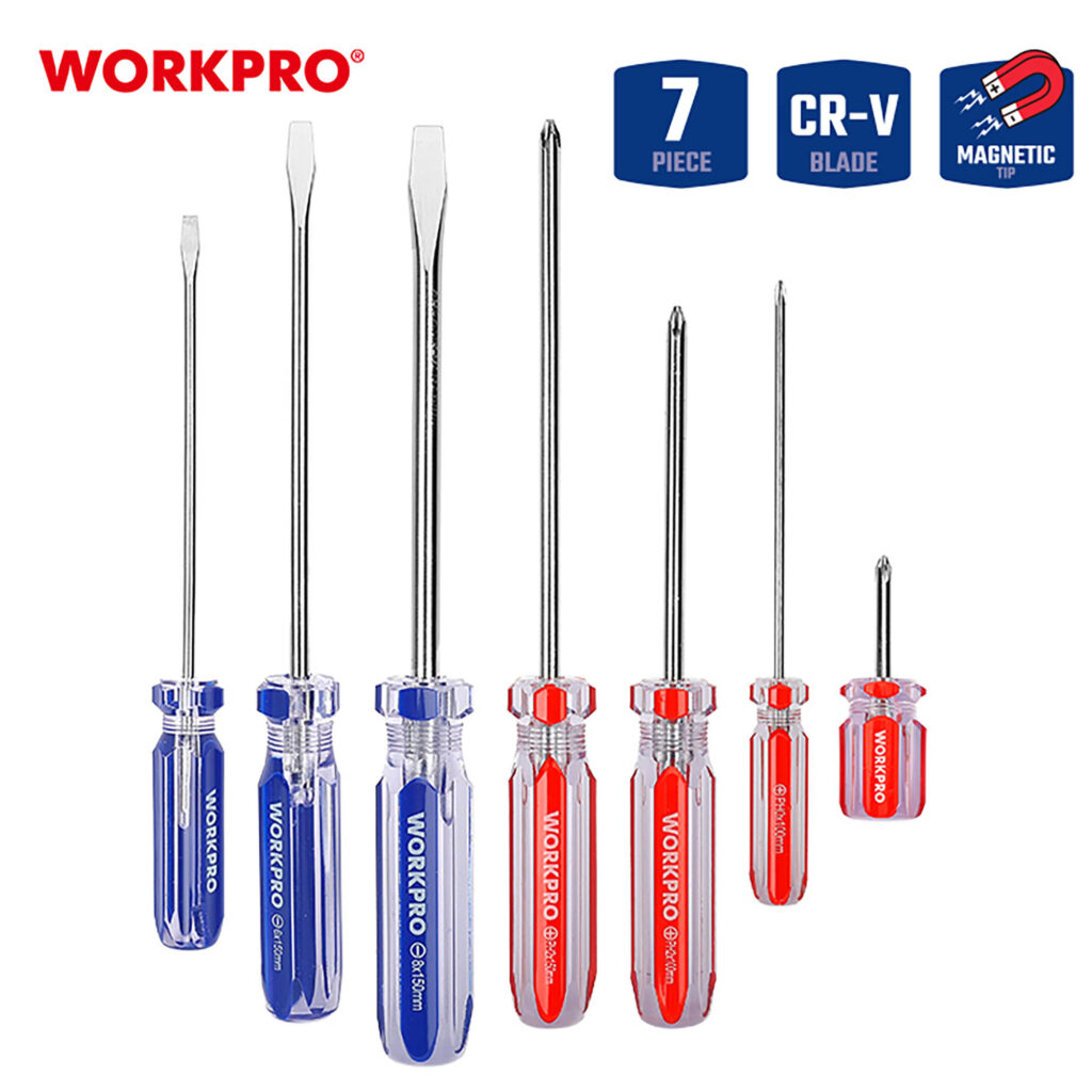 ΚΑΤΣΑΒΙΔΙΑ ΔΙΑΦΑΝΗ ΛΑΒΗ ΣΕΤ 7τμχ WP200533 WORKPRO (ΚΑΡΤΕΛΑ)
