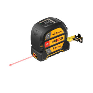 ΜΕΤΡΗΤΗΣ ΑΠΟΣΤΑΣΕΩΝ LASER ΨΗΦΙΑΚΟΣ   40m ΕΠΑΝΑΦΟΡΤΙΖΟΜΕΝΟΣ & ΜΕΤΡΟ ΡΟΛΟ 5m(2 σε 1) PLT40LI PREXISO