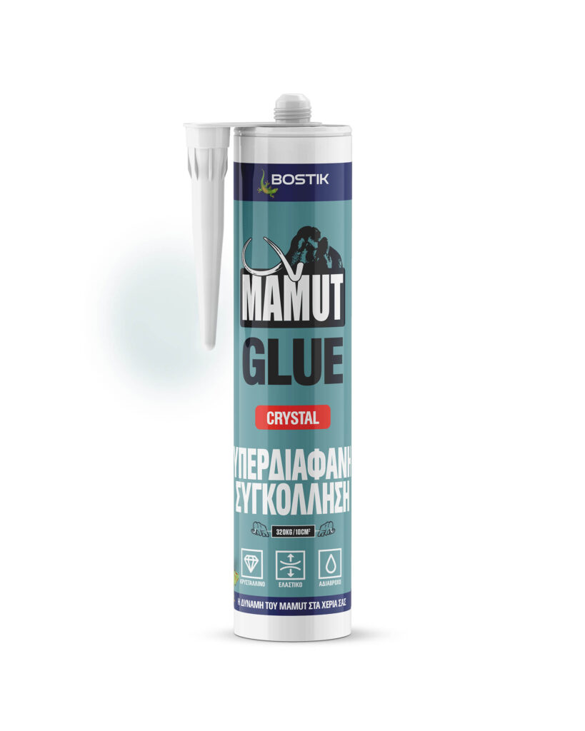 ΚΟΛΛΑ MAMUT CRYSTAL 290ml + ΠΙΣΤΟΛΙ ΣΙΛΙΚΟΝΗΣ  DEN BRAVEN