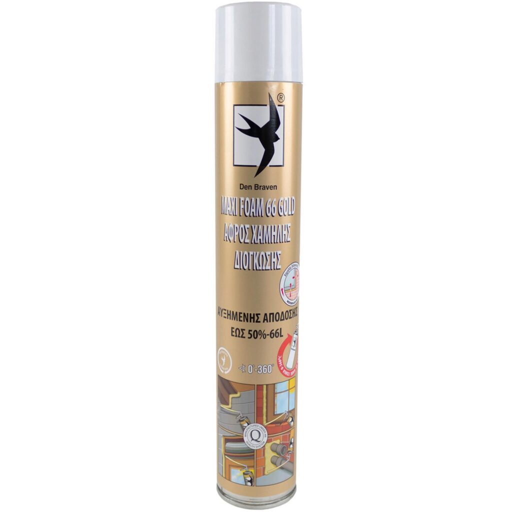 ΑΦΡΟΣ ΠΟΛΥΟΥΡΕΘΑΝΗΣ ΧΑΜ. ΔΙΟΓΚΩΣΗΣ MAXI. FOAM 66 825ml (ΧΕΙΡΟΣ) DEN BRAVEN