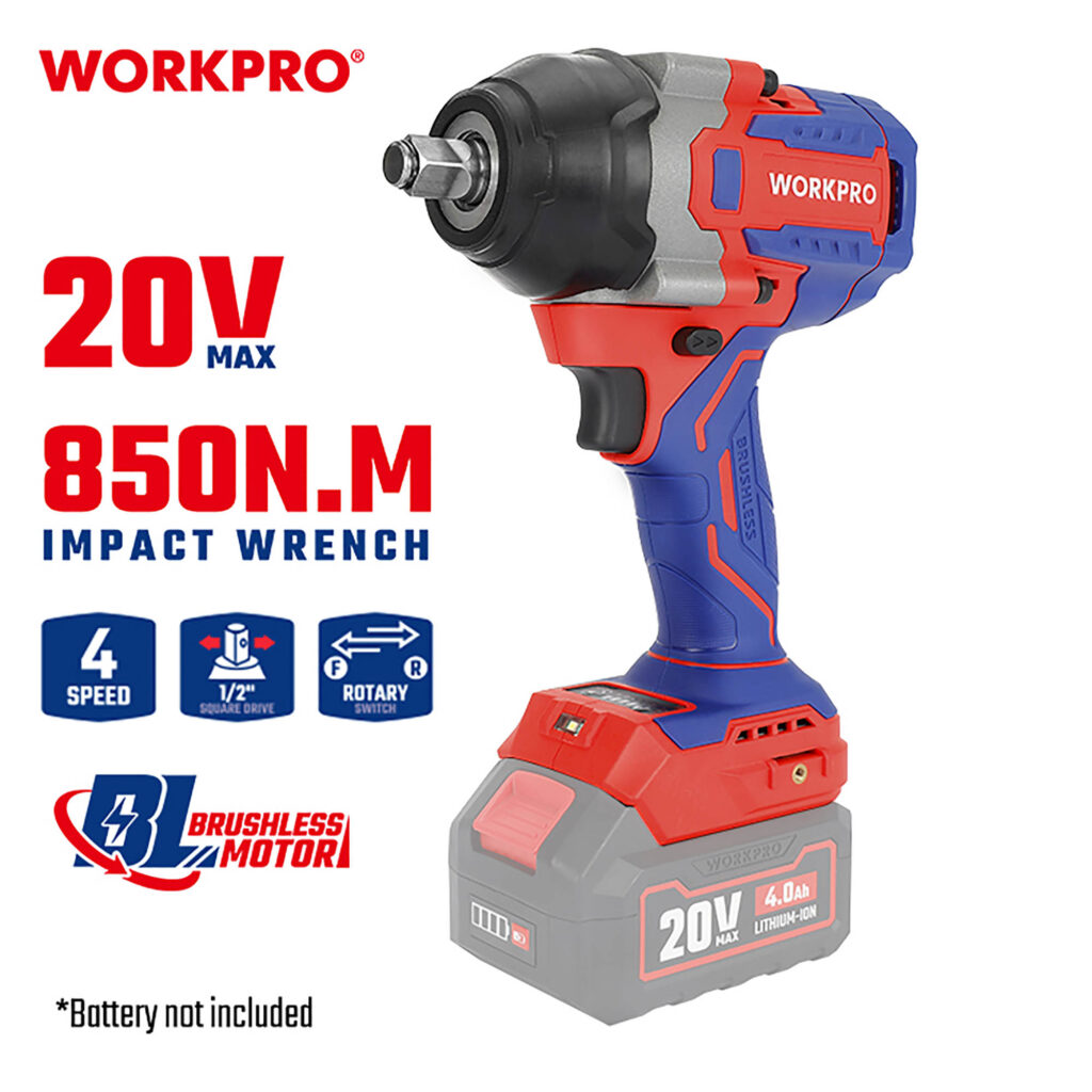 ΕΠΑΝΑΦΟΡΤΙΖΟΜΕΝΟ ΜΠΟΥΛΟΝΟΚΛΕΙΔΟ 20V-Li BL  850Nm SOLO**  WP390213 WORKPRO (PROFI)