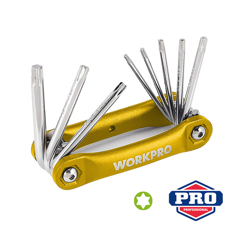 ΚΛΕΙΔΙΑ TORX ΣΕΤ 8τμχ  -ΣΟΥΓΙΑΣ- WP222025 WORKPRO (PROFI)