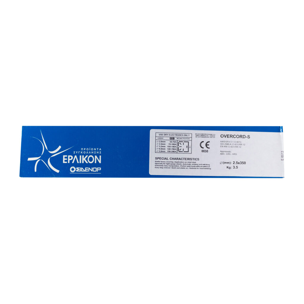 ΗΛΕΚΤΡΟΔΙΑ OVERCORD-S  2.5 mm  (ΓΑΛΒΑΝΙΖΕ)  ΕΡΛΙΚΟΝ