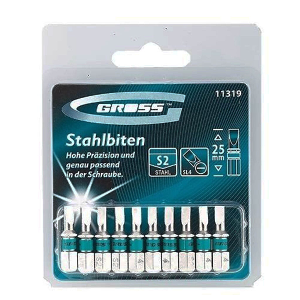 ΜΥΤΕΣ ΙΣΙΕΣ ΑΠΛΕΣ    SL4.0 x 25mm ΣΕΤ 10τμχ GROSS 11319  (ΚΑΡΤΕΛΑ)