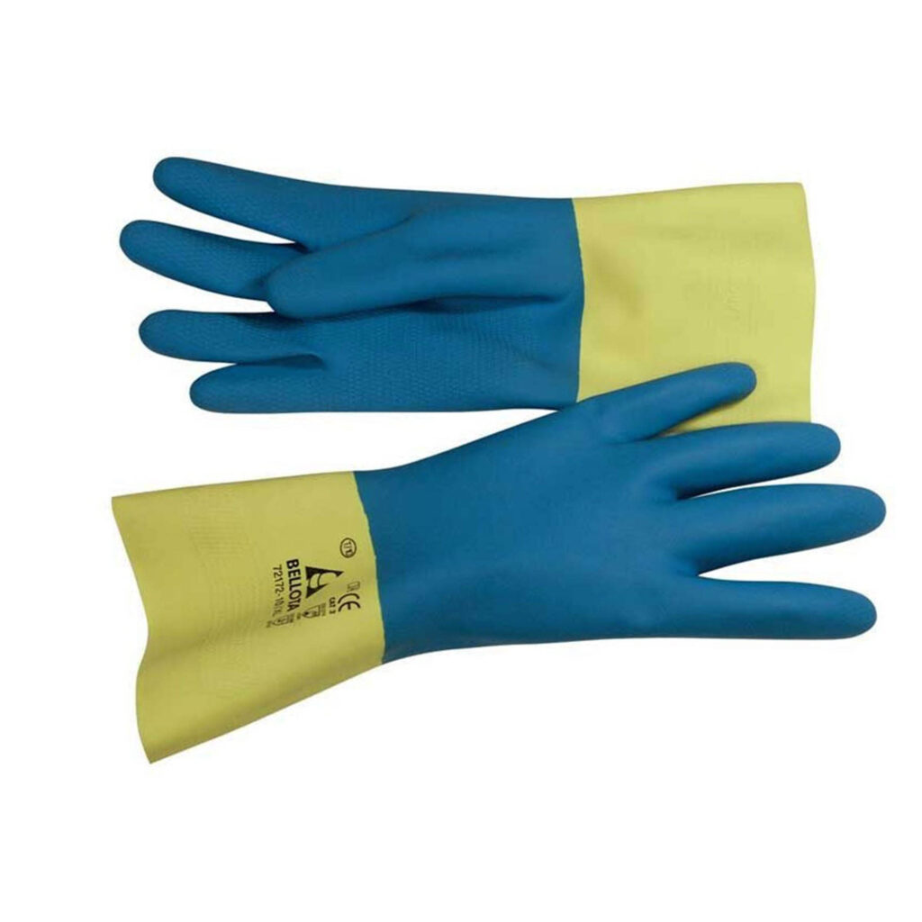 ΓΑΝΤΙΑ 72172- 9/L LATEX ΧΗΜΙΚΟ (ΚΙΤΡΙΝΟ-ΜΠΛΕ)  BELLOTA