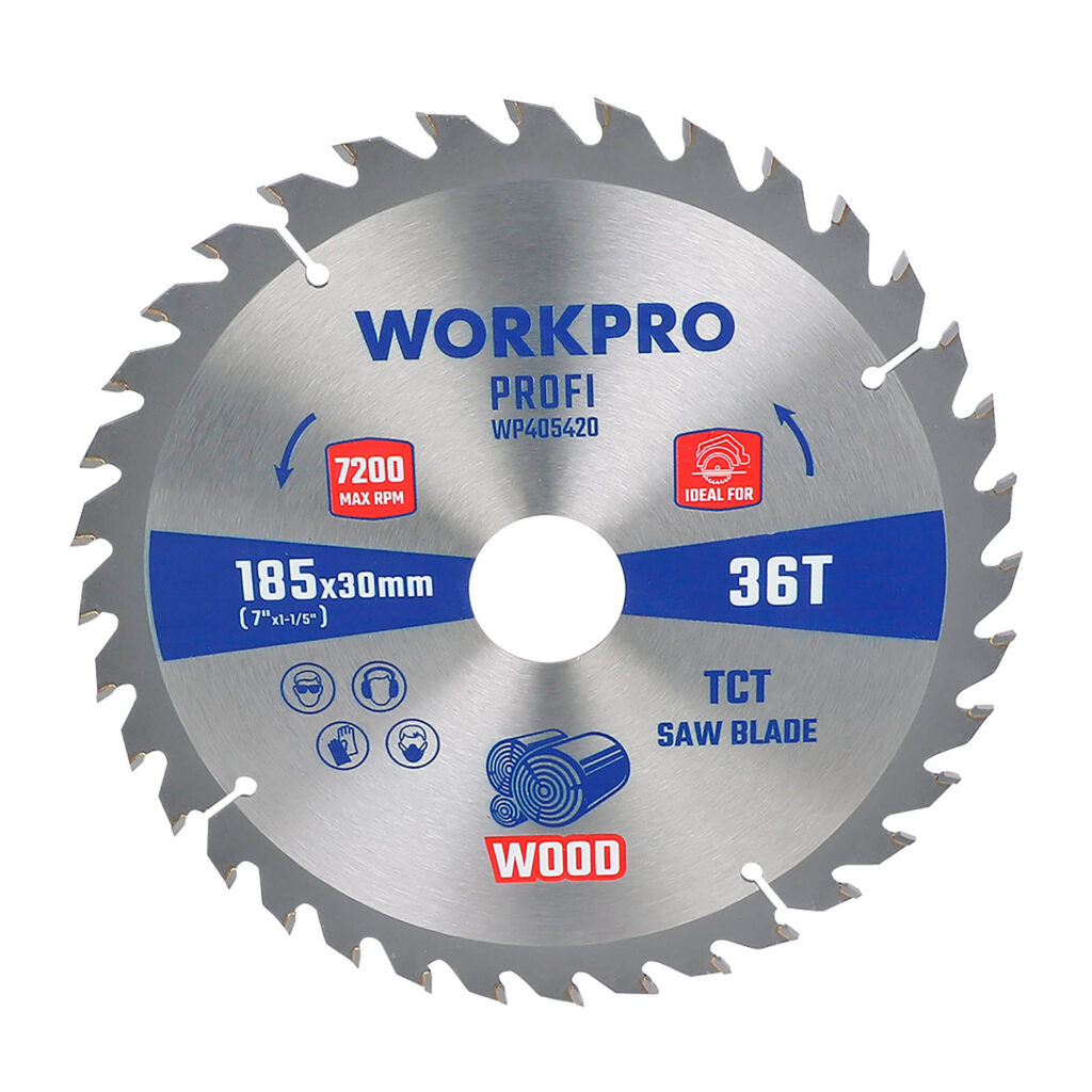 ΔΙΣΚΟΣ ΚΟΠΗΣ ΞΥΛΟΥ Φ125x22,2mm (36Δ) WP405603 WORKPRO (PROFI) (ΚΑΡΤΕΛΑ)