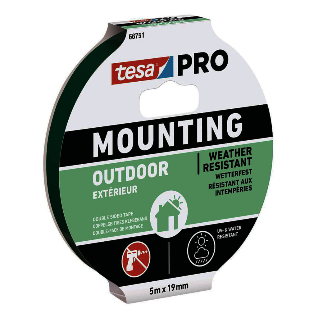 ΤΑΙΝΙΑ ΣΤΕΡΕΩΣΗΣ ΕΞΩΤΕΡΙΚΗΣ ΧΡΗΣΕΩΣ  5m x 19mm PRO MOUNTING 66751 TESA