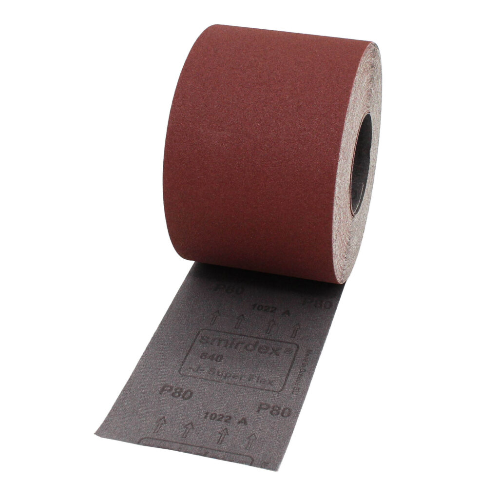ΣΜΥΡΙΔΟΠΑΝΟ ΡΟΛΟ 115mm X 25m   Ρ 80  ΚΟΚΚΙΝΟ J-SUPER FLEX  (640)
