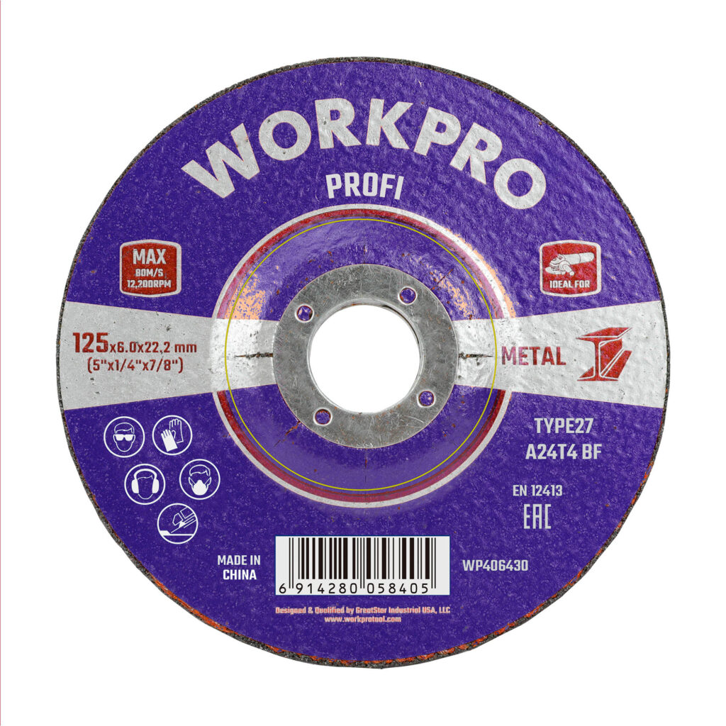 ΤΡΟΧΟΙ ΛΕΙΑΝΣΗΣ ΣΙΔΗΡΟΥ Φ125x6,0x22,2mm WP406430 WORKPRO (PROFI)
