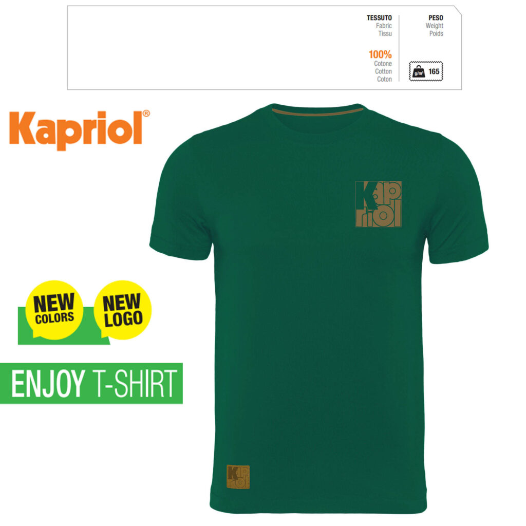 ΜΠΛΟΥΖΑΚΙ ΕΡΓΑΣΙΑΣ T-SHIRT ENJOY ΚΟΝΤΟΜΑΝΙΚΟ ΚΥΠΑΡΙΣΣΙ  (M) 60831 KAPRIOL