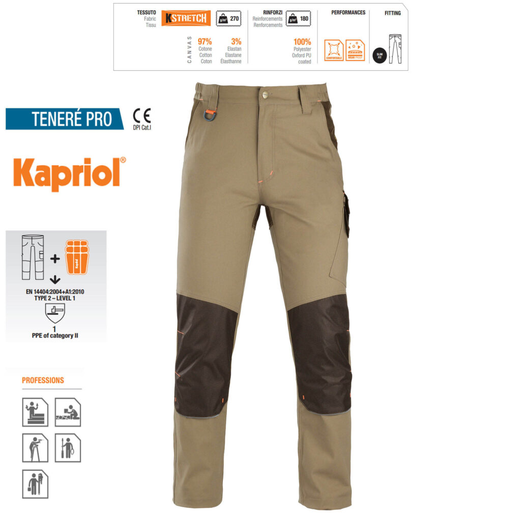 ΠΑΝΤΕΛΟΝΙ ΕΡΓΑΣΙΑΣ TENERE PRO ΣΚΟΥΡΟ ΜΠΕΖ / ΚΑΦΕ (L)    60302 KAPRIOL