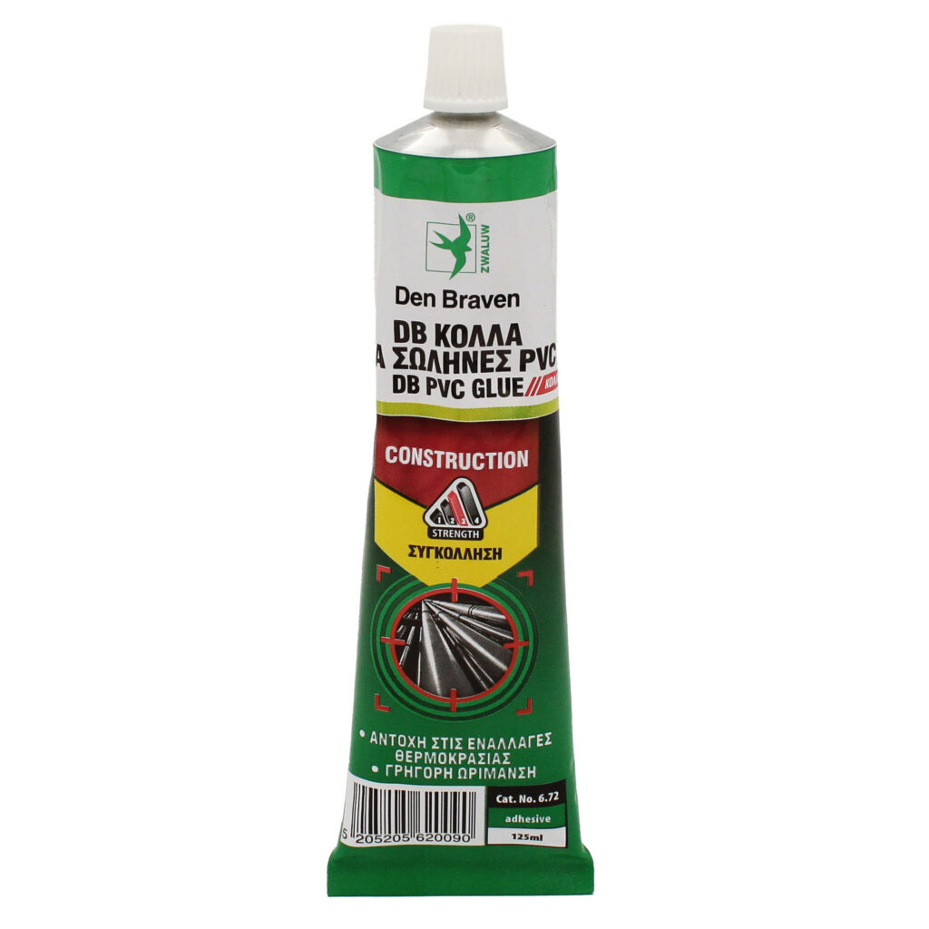 ΚΟΛΛΑ ΓΙΑ ΣΩΛΗΝΕΣ PVC 125ml ΔΙΑΦΑΝΗ(ΣΩΛΗΝΑΡΙΟ)  DEN BRAVEN