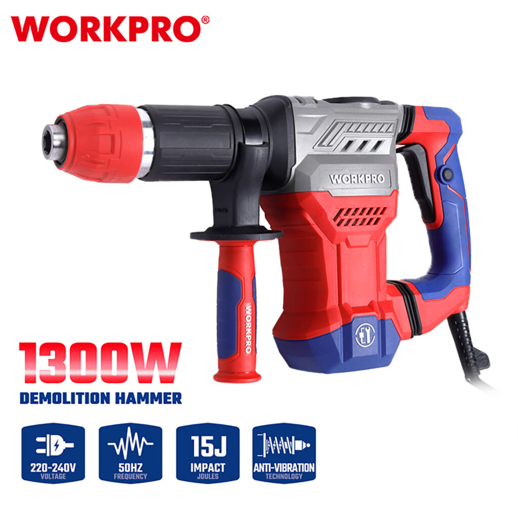 ΣΚΑΠΤΙΚΟ ΠΙΣΤΟΛΕΤΟ. 1300W ΥΠΟΔΟΧΗ HEX17 (15,0 Joule) WP470600CE WORKPRO (PROFI)