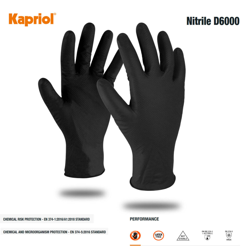 ΓΑΝΤΙ  NITRILE  5,1gr ΜΑΥΡΟ - XL   ΜΙΑΣ ΧΡΗΣΕΩΣ  27769 KAPRIOL ( ΠΑΚΟ 100 ΤΜΧ)