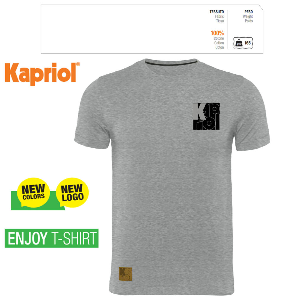 ΜΠΛΟΥΖΑΚΙ ΕΡΓΑΣΙΑΣ T-SHIRT ENJOY ΚΟΝΤΟΜΑΝΙΚΟ ΓΚΡΙ ΜΕΛΑΝΖΕ (XL) 60843 KAPRIOL