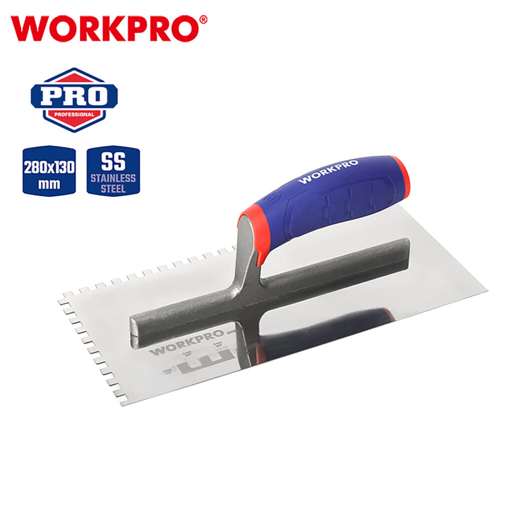 ΣΠΑΤΟΥΛΑ ΚΟΛΛΑΣ (0.8x0.8cm) 28 x 13 cm INOX WP323002 WORKPRO (PROFI)