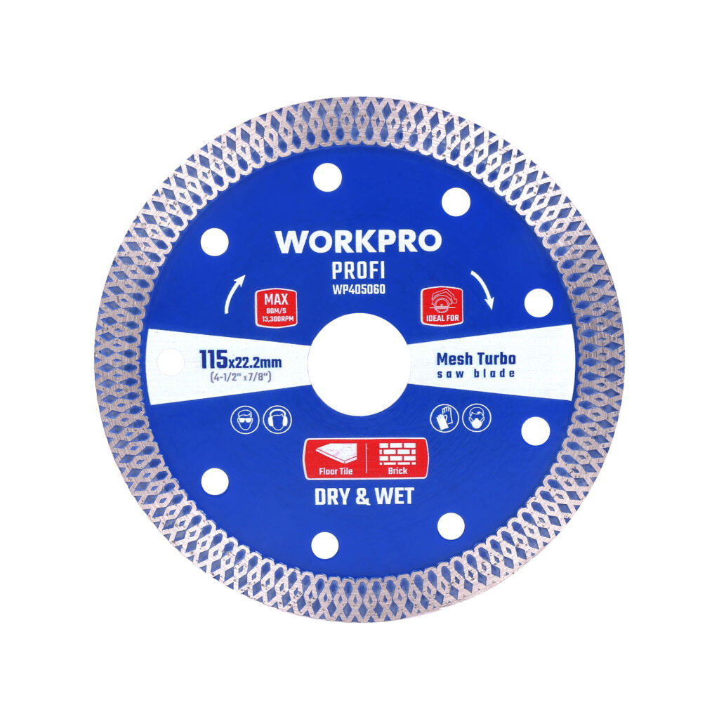 ΔΙΣΚΟΙ ΔΙΑΜΑΝΤΙ MESH TURBO 115X22.2 WP405060 WORKPRO (PROFI) (ΚΑΡΤΕΛΑ)