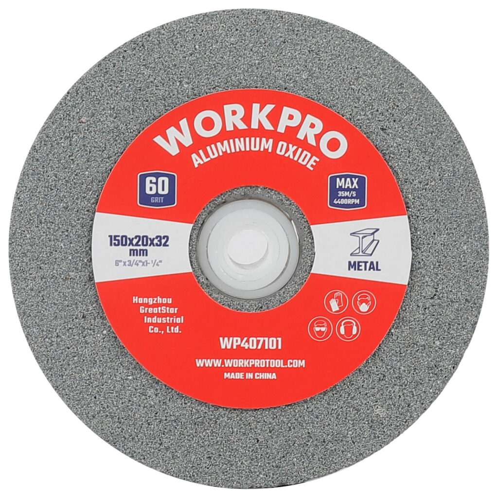 ΠΕΤΡΑ ΛΕΙΑΝΣΗΣ ΔΙΔΥΜΟΥ ΤΡΟΧΟΥ 150x20x32mm ΧΟΝΤΡΗ No.60 WP407101 WORKPRO (ΚΑΡΤΕΛΑ)