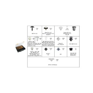 ASSORTMENT OF BODY SHELL BELTLINE MOULDING CLIPS CITROËN-PEUGEOT TYPE