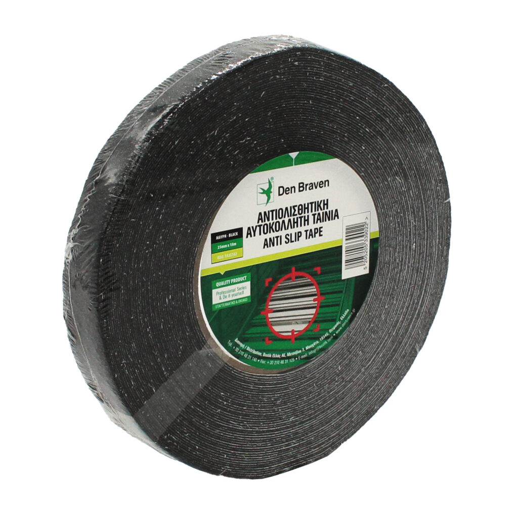ΤΑΙΝΙΑ ΑΝΤΙΟΛΙΣΘΗΤΙΚΗ 18m x 25mm ΜΑΥΡΗ  DEN BRAVEN