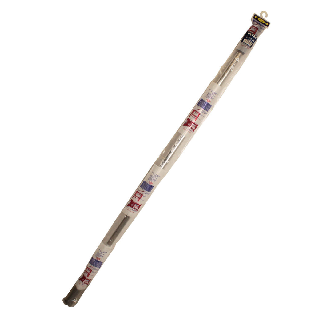 ΒΕΡΓΑ ΚΟΥΡΤΙΝΑΣ ΜΠΑΝΙΟΥ 120 - 220cm ΑΣΗΜΙ  (ΑΛΟΥΜΙΝΙΟΥ)