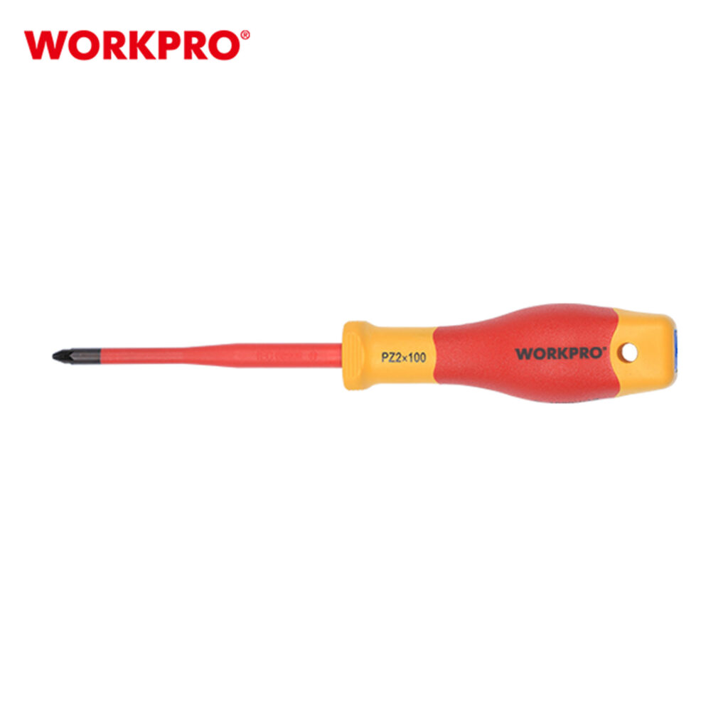 ΚΑΤΣΑΒΙΔΙ ΜΕ ΜΟΝΩΣΗ VDA ΕΩΣ 1000V ΣΤΑΥΡΟΥ PZ 1x 80mm  WP341020 WORKPRO (PROFI) (ΚΑΡΤΕΛΑ)