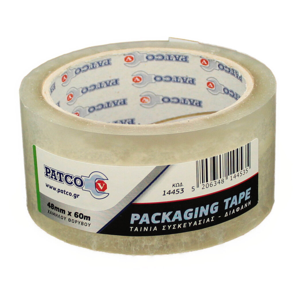 ΤΑΙΝΙΑ ΣΥΣΚΕΥΑΣΙΑΣ  PATCO  60m x 48mm ΔΙΑΦΑΝΗ  (Χαμηλού Θορύβου)