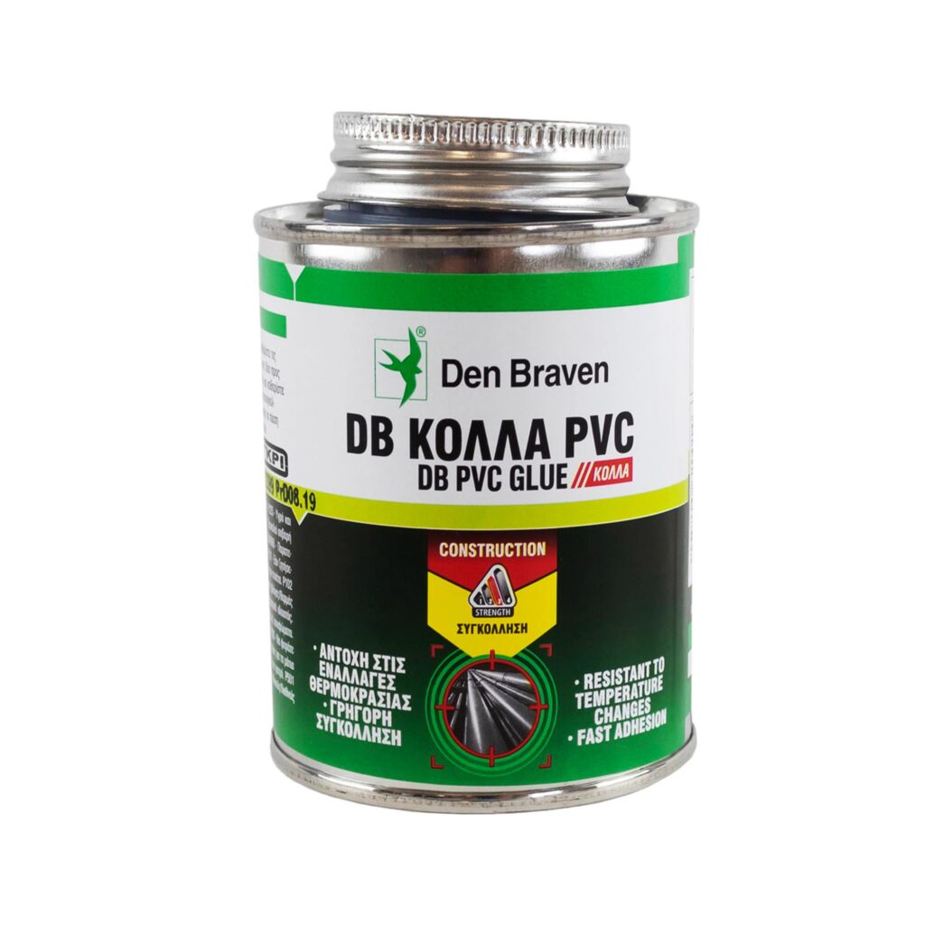 ΚΟΛΛΑ ΓΙΑ ΣΩΛΗΝΕΣ PVC 250ml ΓΚΡΙ DEN BRAVEN