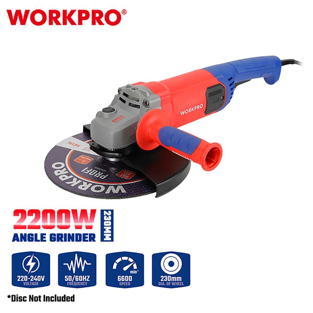 ΓΩΝΙΑΚΟΣ ΤΡΟΧΟΣ 2200W Φ230mm WP472004CE WORKPRO (PROFI)