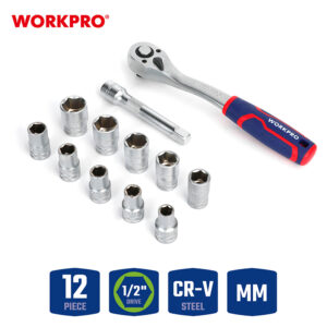ΚΑΡΥΔΑΚΙΑ 1/2" ΣΕΤ 12τμχ WP202586 WORKPRO (PROFI) (ΣΕ ΘΗΚΗ)