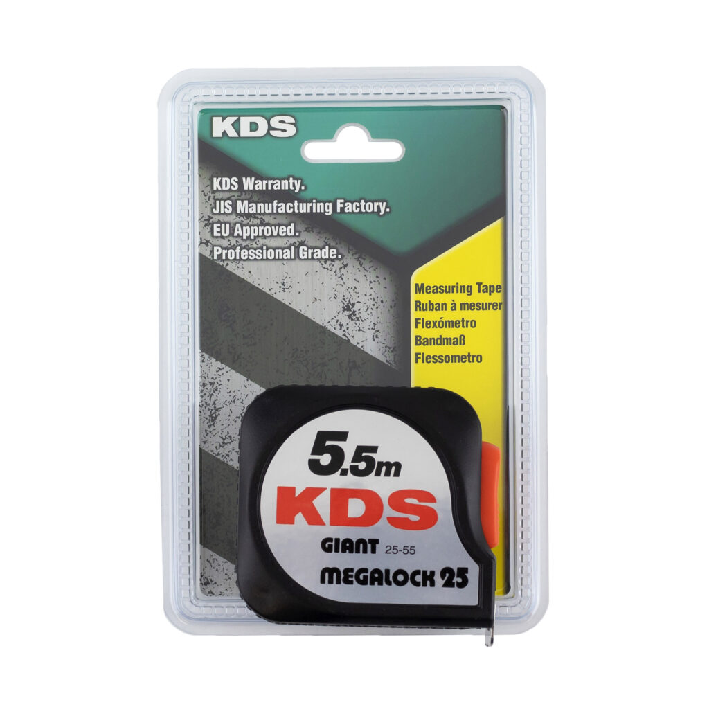 ΜΕΤΡΟ ΡΟΛΟ KDS  5.5m x 25mm (ΠΑΝΩ -ΚΑΤΩ ΑΡΙΘΜΗΣΗΣ) GT 25-55W