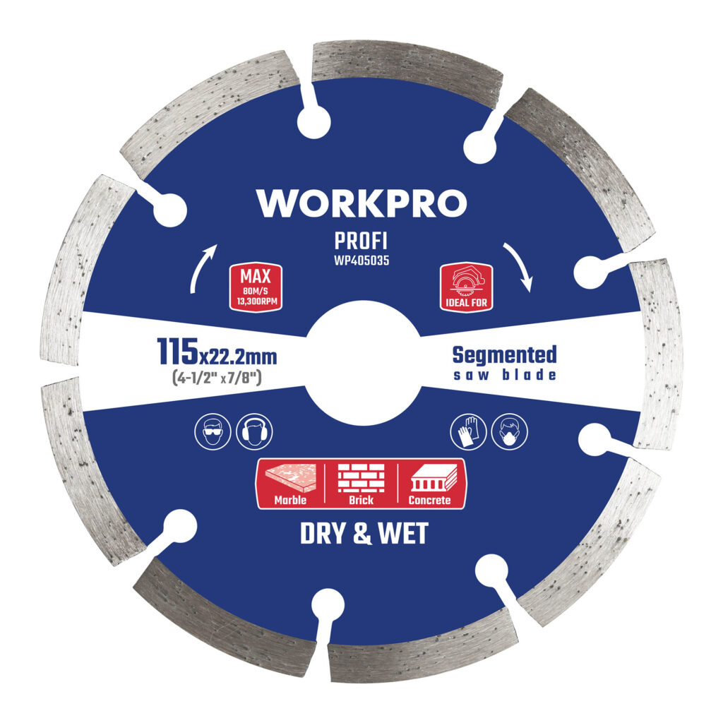 ΔΙΣΚΟΙ ΔΙΑΜΑΝΤΙ ΓΡΑΝΙΤΗ 125X22.2 WP405036 WORKPRO (PROFI) (ΚΑΡΤΕΛΑ)