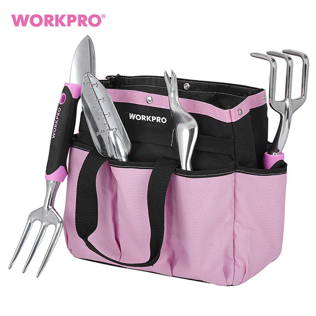 ΕΡΓΑΛΕΙΑ ΚΗΠΟΥ ΣΕΤ 5τμχ  WP206804 ΡΟΖ WORKPRO