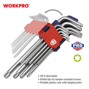ΚΛΕΙΔΙΑ TORX ΣΕΤ 9 τμχ ΚΟΝΤΑ WP222002 WORKPRO (PROFI) (ΚΑΡΤΕΛΑ)