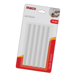 ΚΟΛΛΑ ΘΕΡΜΗΣ ΣΙΛΙΚΟΝΗΣ ΔΙΑΦΑΝΗ Φ11,2mm X 10 cm MACO (σετ 10τμχ) (ΚΑΡΤΕΛΑ)