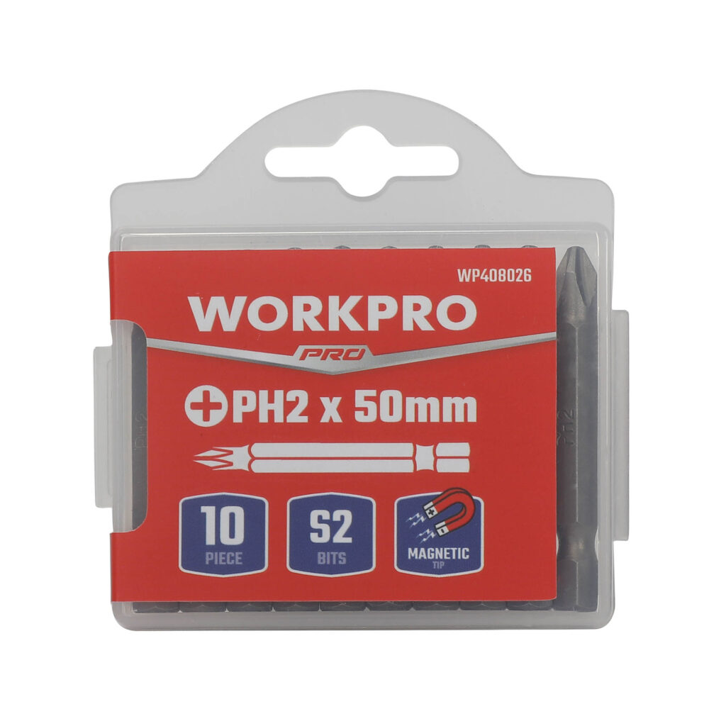 ΜΥΤΕΣ PH ΑΠΛΕΣ  2.0 x  50mm ΜΑΓΝΗΤΙΚΕΣ ΣΕΤ 10τμχ WP408026 WORKPRO  (ΚΑΡΤΕΛΑ)