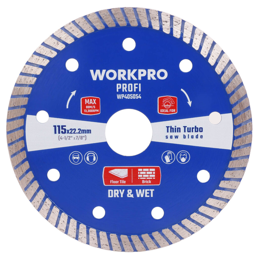 ΔΙΣΚΟΙ ΔΙΑΜΑΝΤΙ THIN TURBO 125X22.2 WP405055 WORKPRO (PROFI) (ΚΑΡΤΕΛΑ)