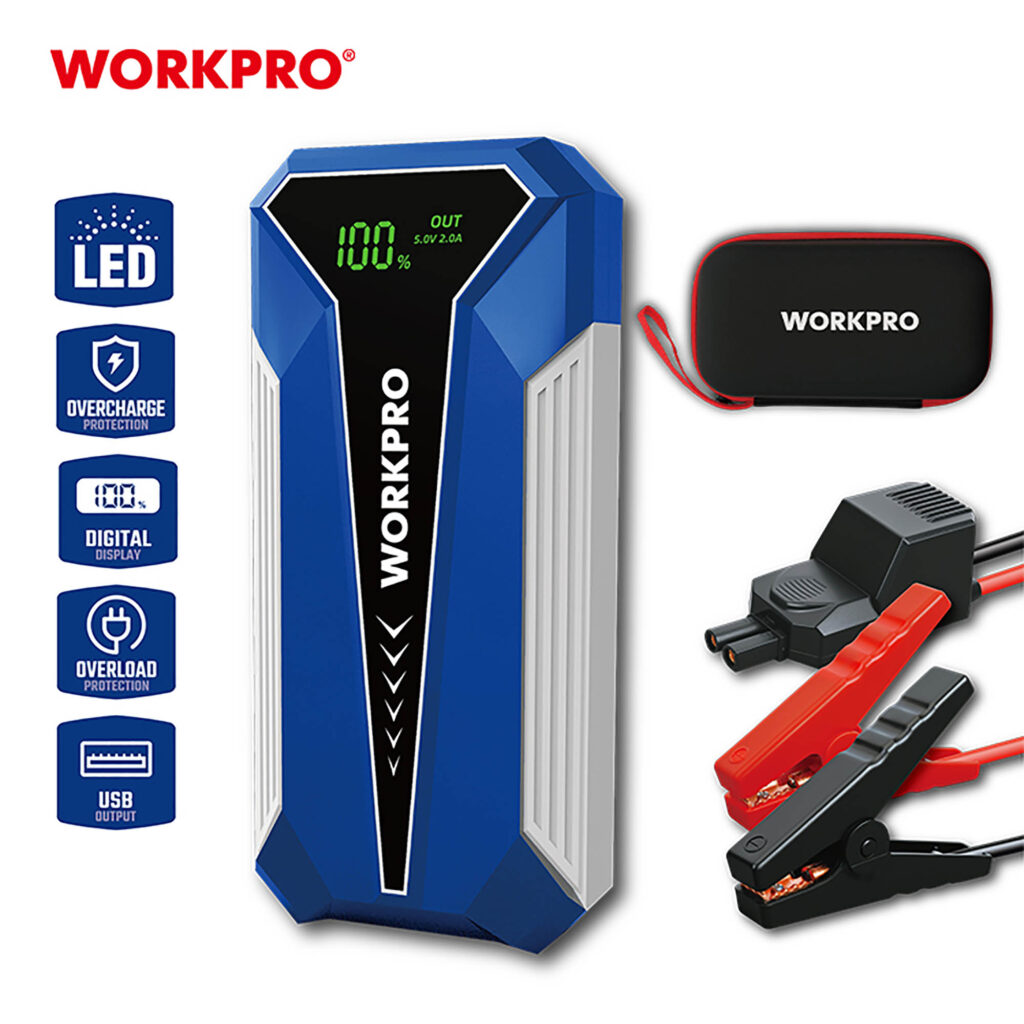 ΕΚΚΙΝΗΤΗΣ ΜΠΑΤΑΡΙΑΣ ΦΟΡΗΤΟΣ (JUMP STARTER) 600A  12000Mah WP359009 WORKPRO (PROFI)