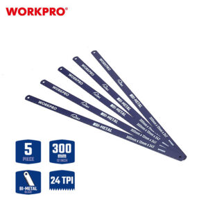 ΛΑΜΑ ΑΕΡΟΣ ΣΕΤ  5τμχ (24TPI) BI-METAL 300x12mm WP215033 WORKPRO (PROFI) (ΚΑΡΤΕΛΑ)
