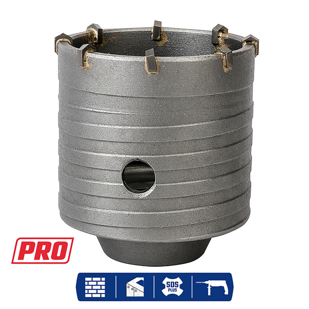 ΠΟΤΗΡΟΚΟΡΩΝΑ ΜΠΕΤΟΥ Φ  65mm 8Δ ME ΑΝΤΑΠΤΟΡΑ SDS PLUS WP403301 WORKPRO PROFI (ΚΑΡΤΕΛΑ)