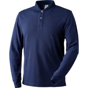 POLO 100% COTTON ΜΑΚΡΥΜΑΝΙΚΟ SNAPPY BLUE, Μέγεθος M