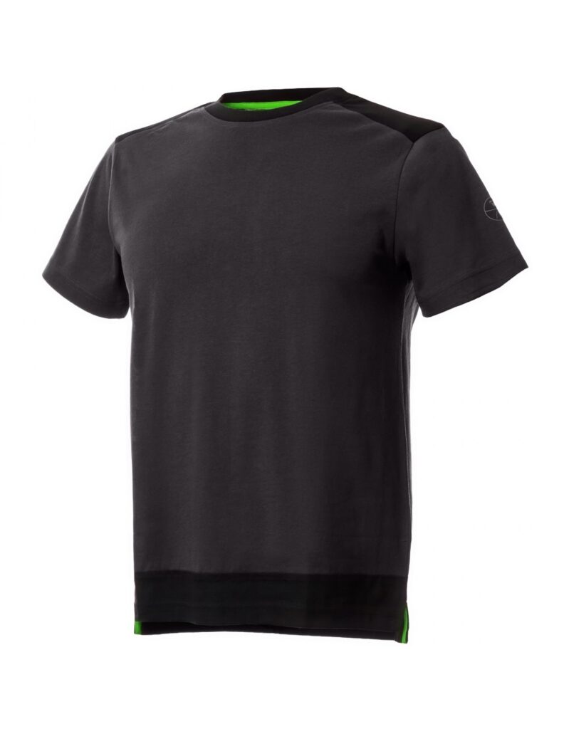T-SHIRT NICE STRETCH GREY - BLACK, Μέγεθος XL