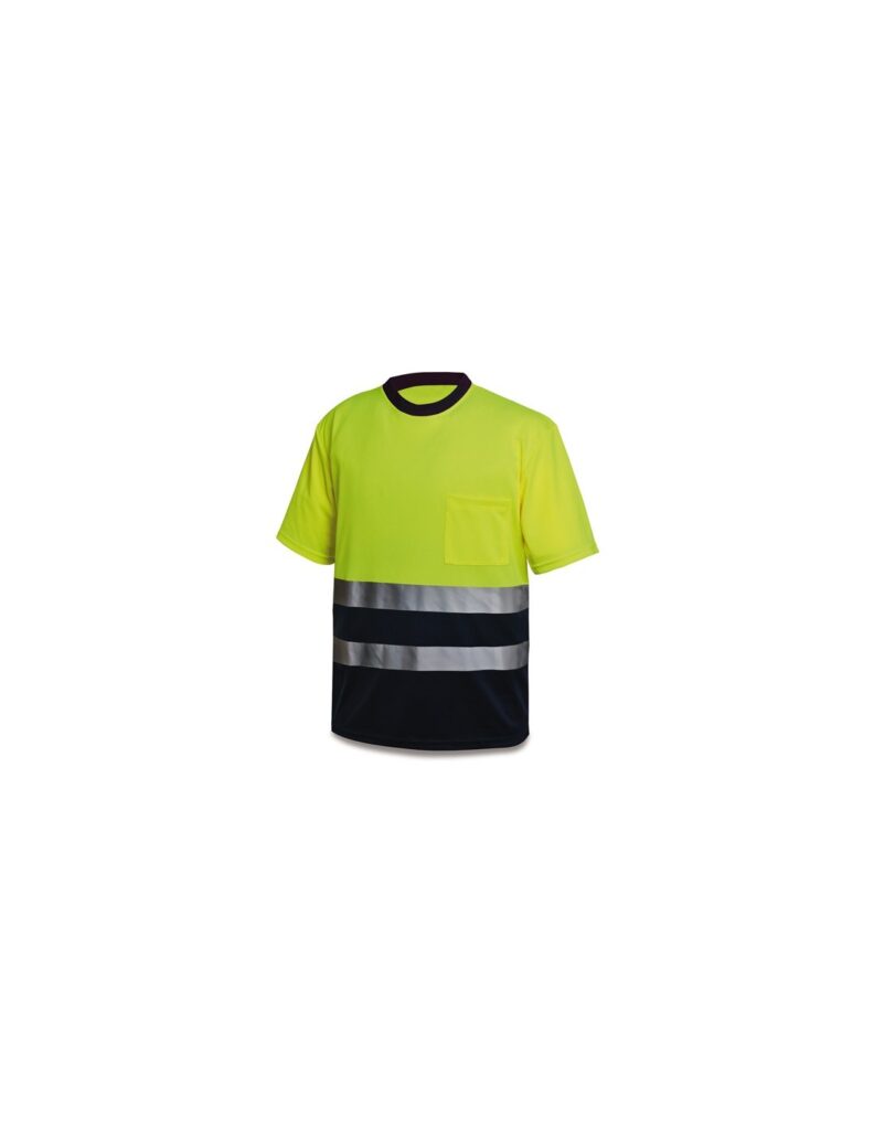 ΑΝΑΚΛΑΣΤΙΚΟ T SHIRT ΕΡΓΑΣΙΑΣ OPTIC ΚΙΤΡΙΝΟ/ΜΠΛΕ, Μέγεθος M