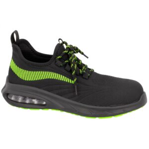 ΠΑΠΟΥΤΣΙΑ ΑΣΦΑΛΕΙΑΣ ESD ΜΕ ΑΕΡΟΣΟΛΑ RUSH-998 S1 PL FO SR BLACK - GREEN, Μέγεθος 42