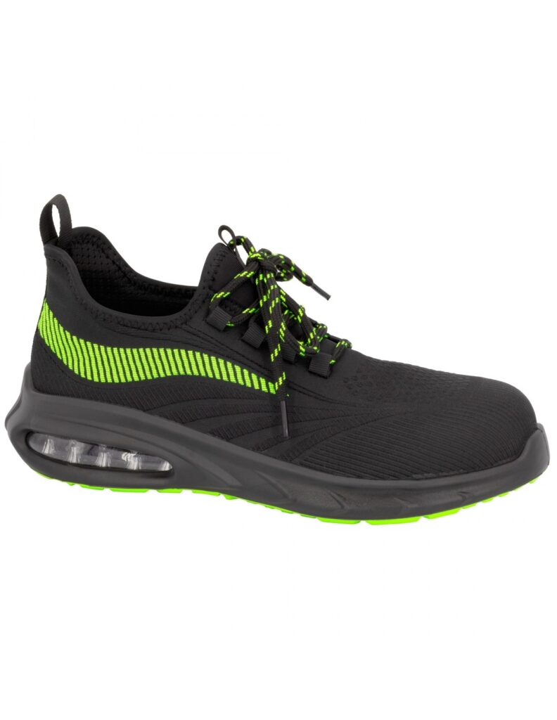ΠΑΠΟΥΤΣΙΑ ΑΣΦΑΛΕΙΑΣ ESD ΜΕ ΑΕΡΟΣΟΛΑ RUSH-998 S1 PL FO SR BLACK - GREEN, Μέγεθος 42